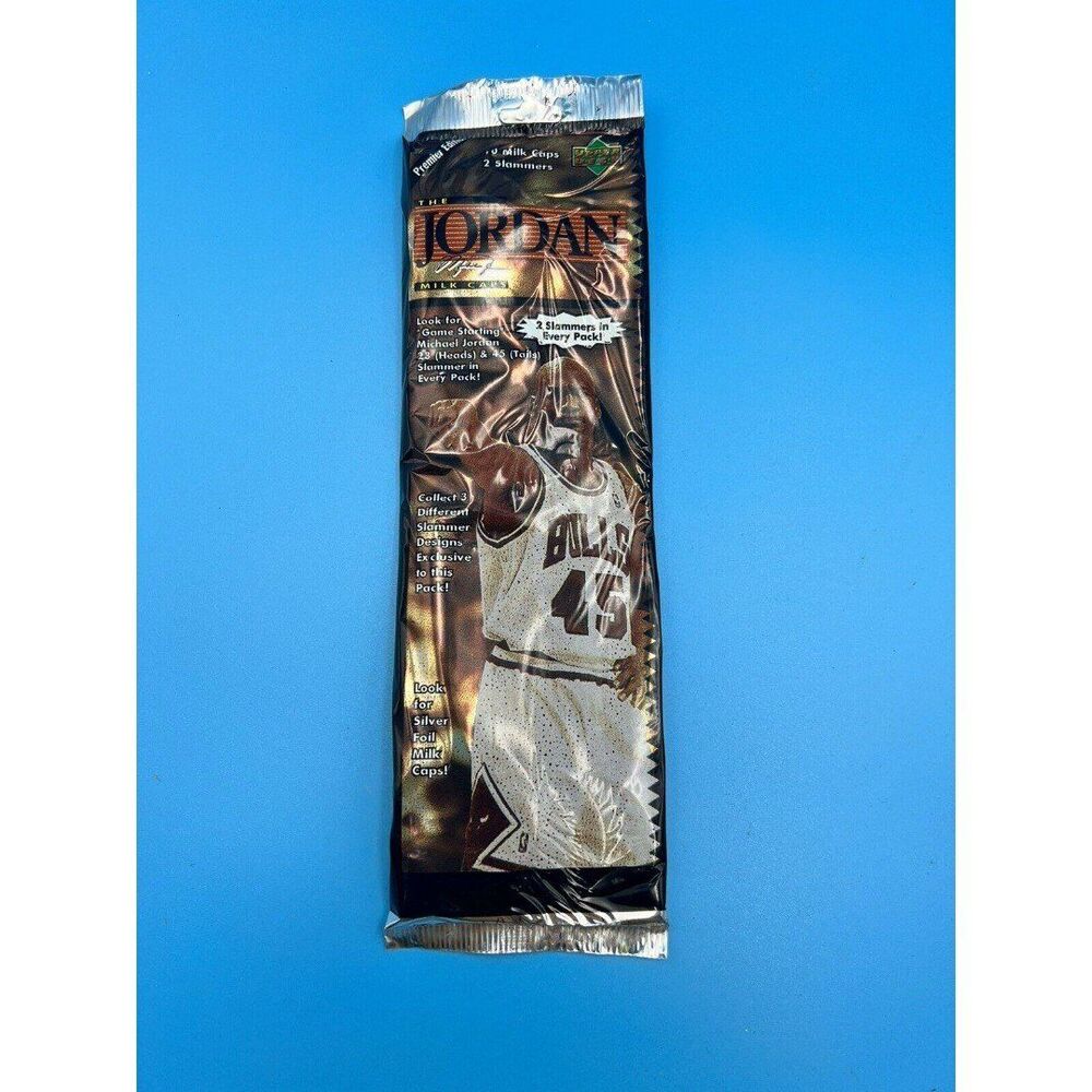 NOS Michael Jordan Rack Packs 1995 Upper Deck 10 Milk Caps Pogs 2 Slammers NIP